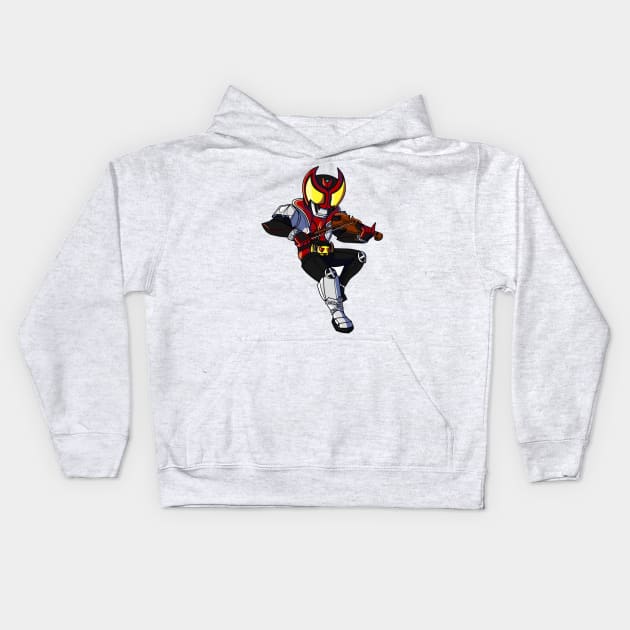 Kamen Rider Kiva Chibi Kids Hoodie by Lautidood